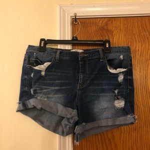 Distressed Jean Shorts